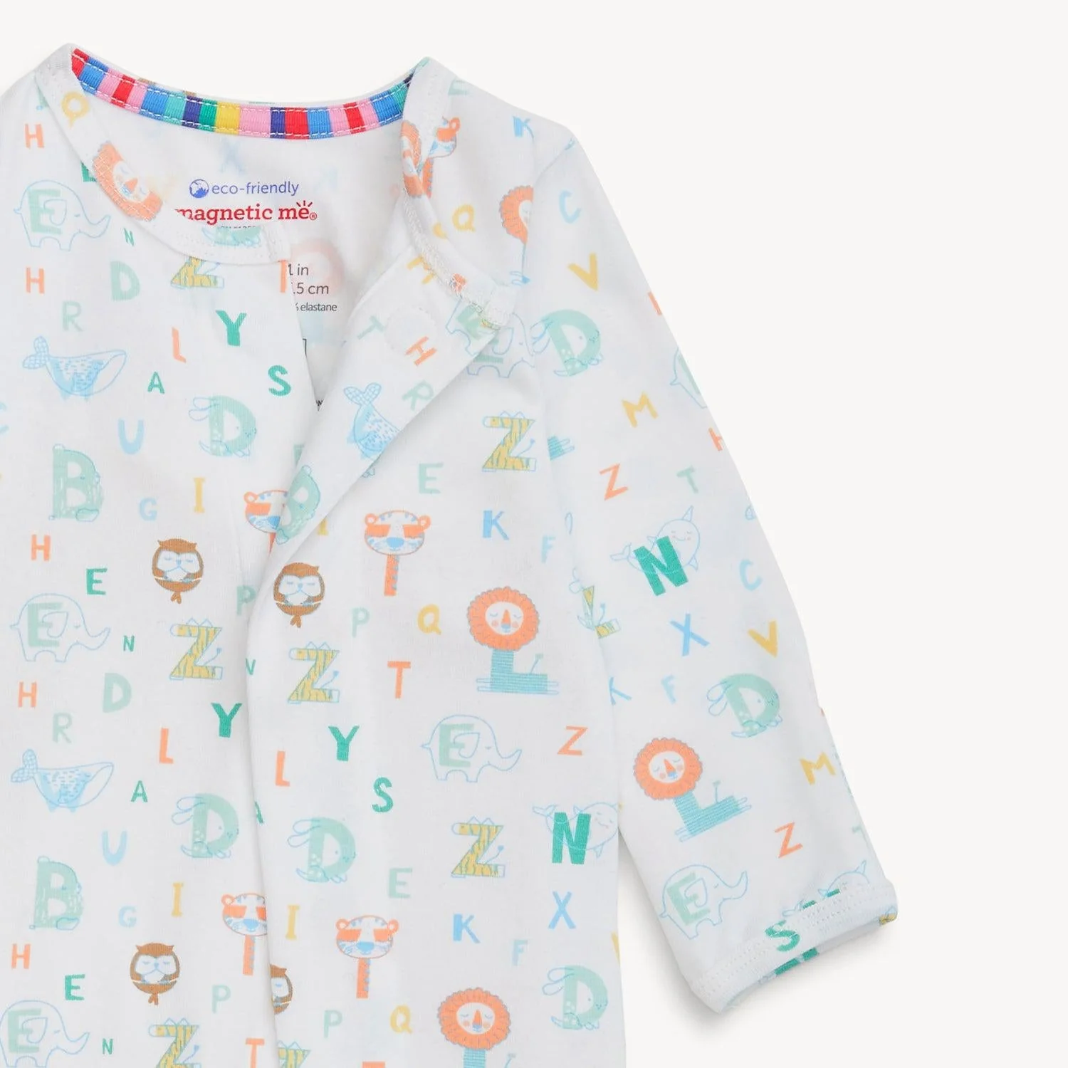 alphabet soup cloudstretch™ magnetic parent favorite footie - re-loved - Image 2