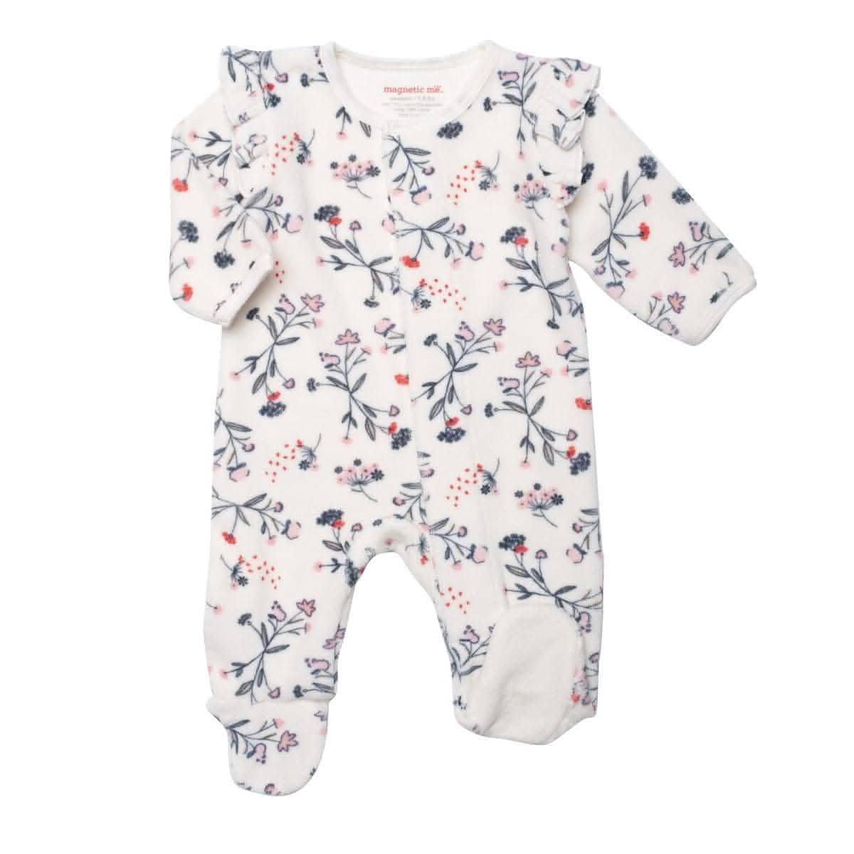 autumn velour magnetic parent favorite footie - re-loved - Image 2
