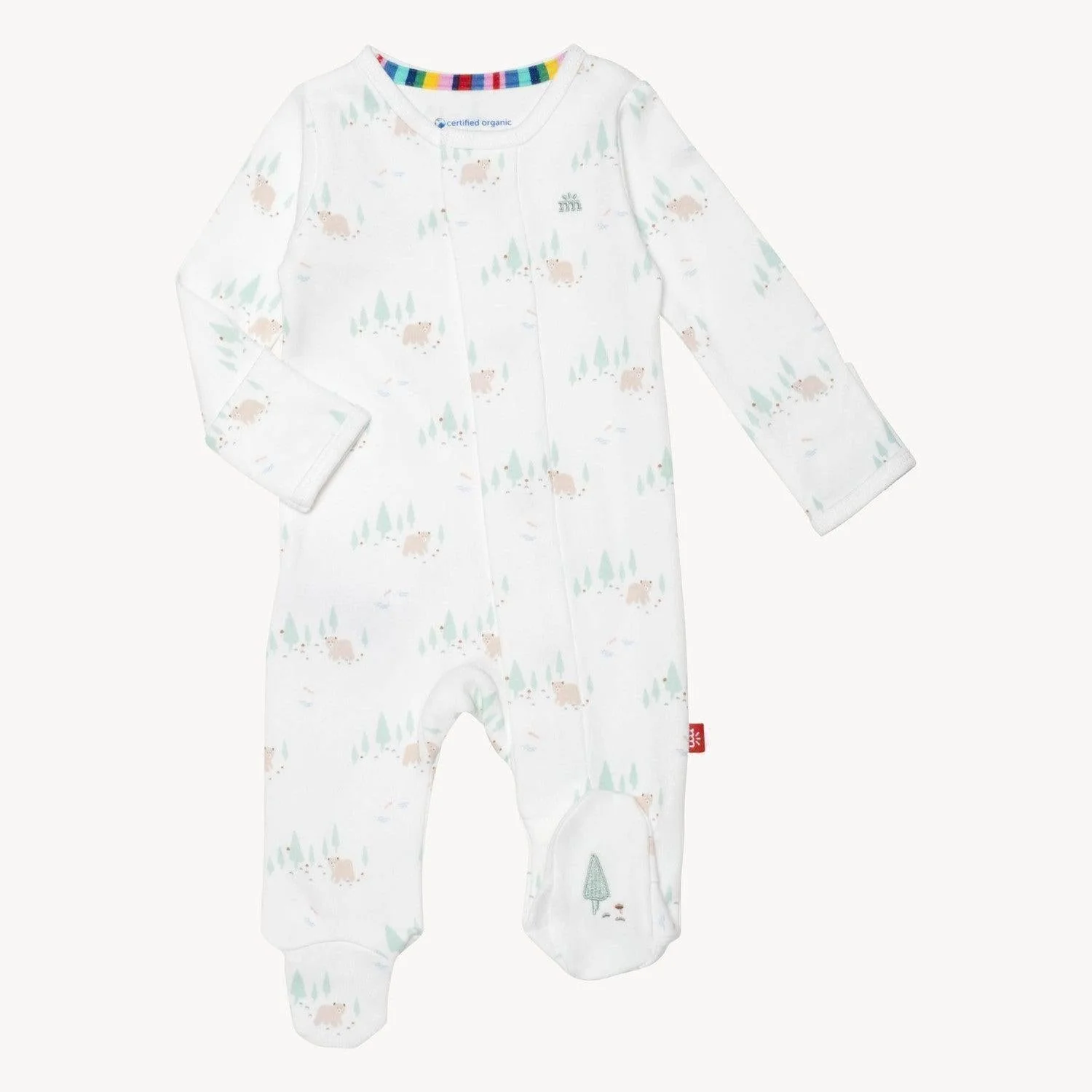 babe in the woods organic cotton magnetic parents favorite footie - re-loved - Image 4