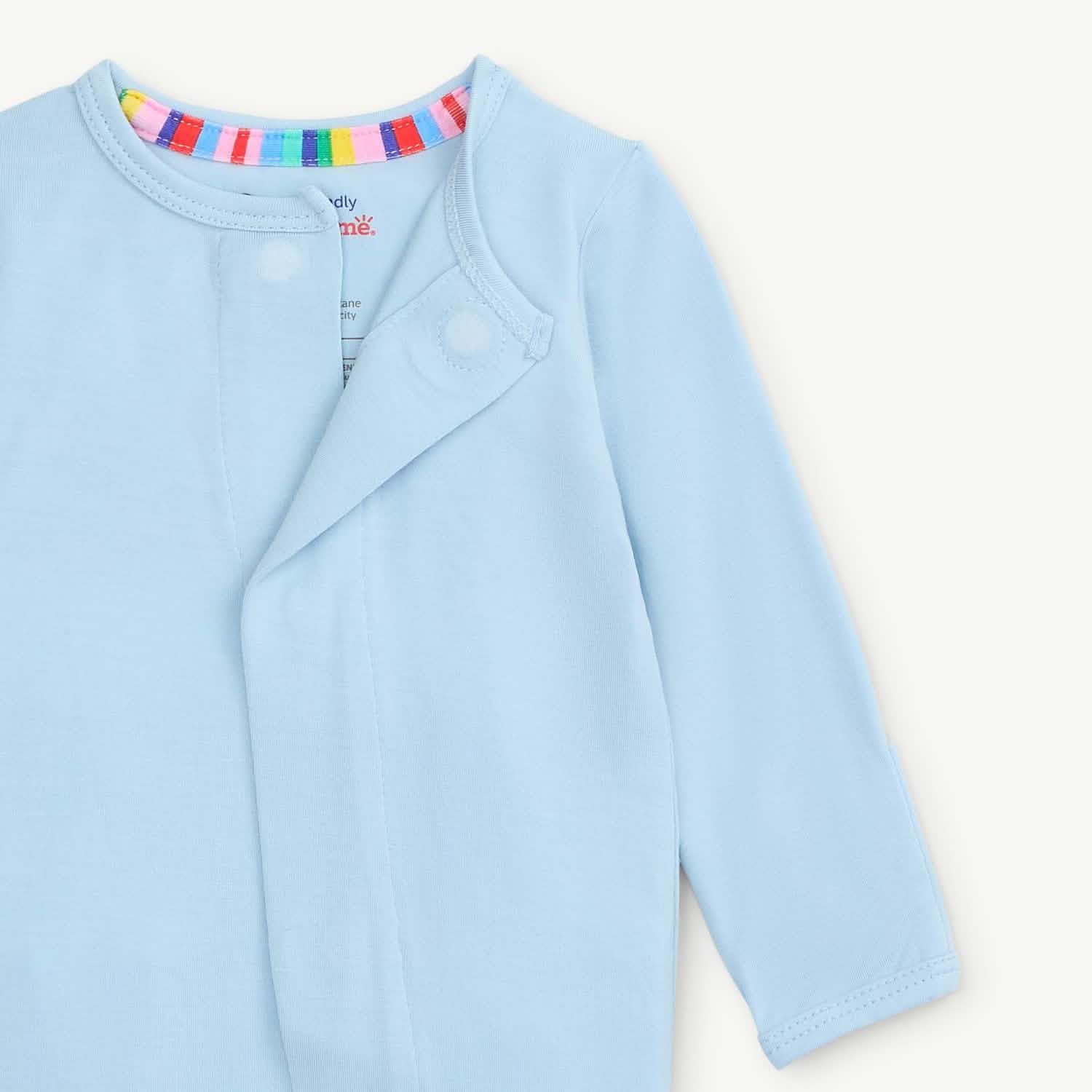 baby blue modal magnetic parent favorite footie - re-loved - Image 2