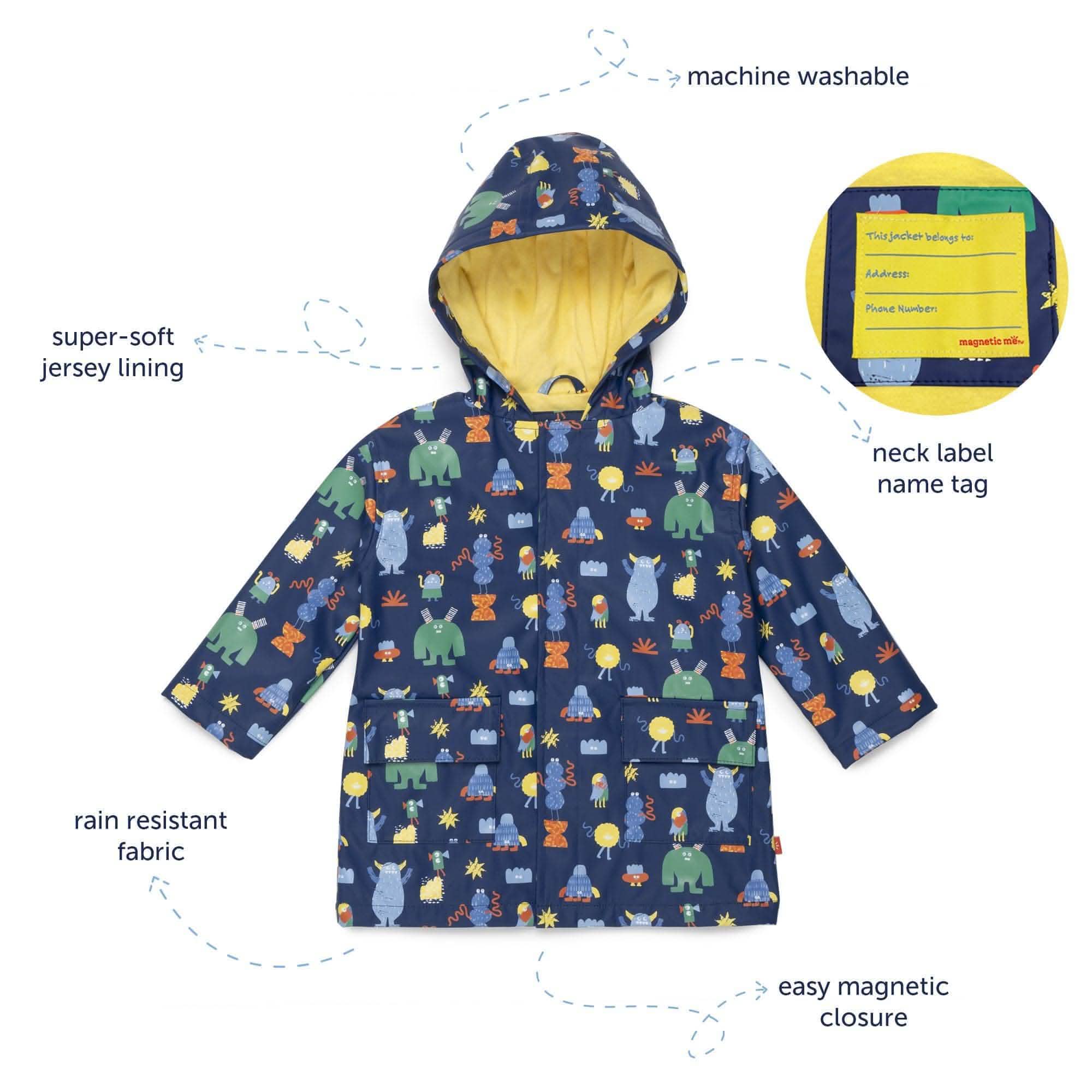 blue polka dot emoji magnetic singing in the raincoat - re-loved - Image 7