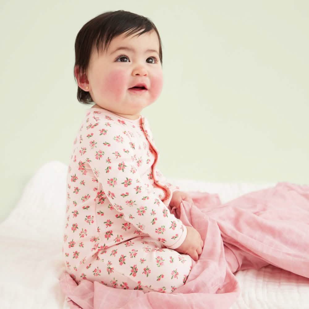 bouquet de fleurs organic cotton magnetic parent favorite footie - re-loved - Image 2