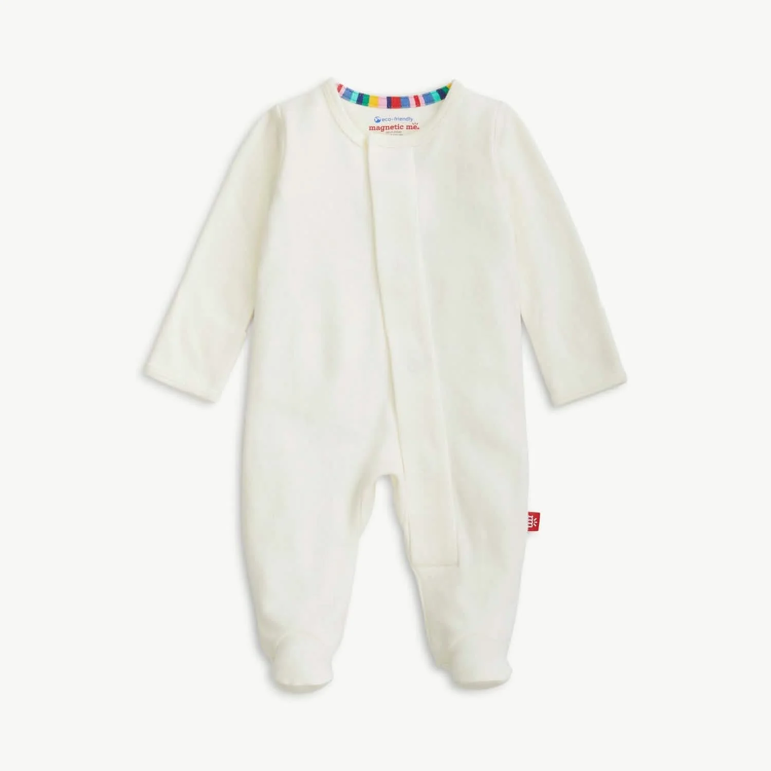 cream organic cotton magnetic parent favorite footie - re-loved - Image 2