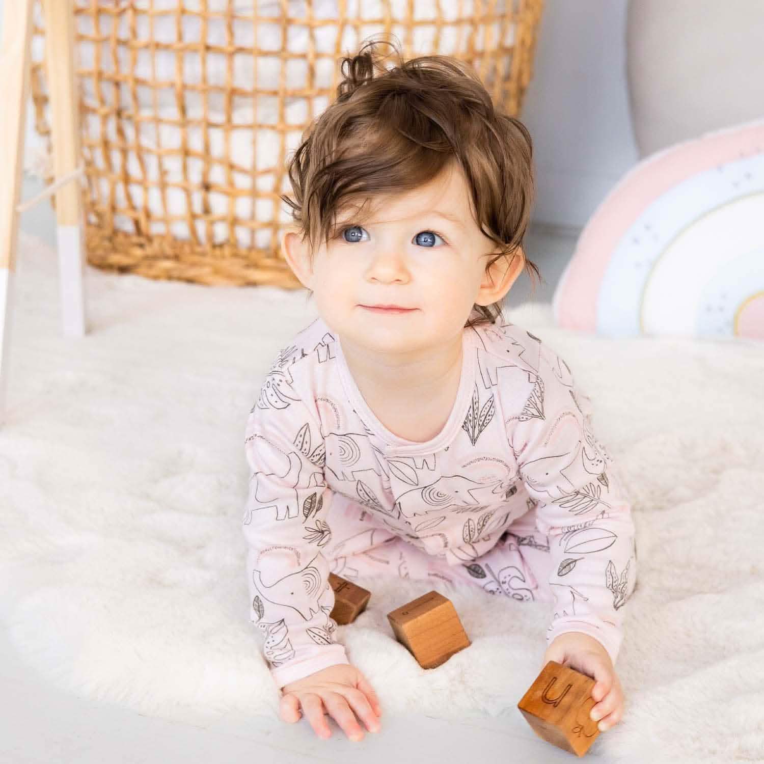 ellie go lucky pink organic cotton footie - re-loved - Image 2