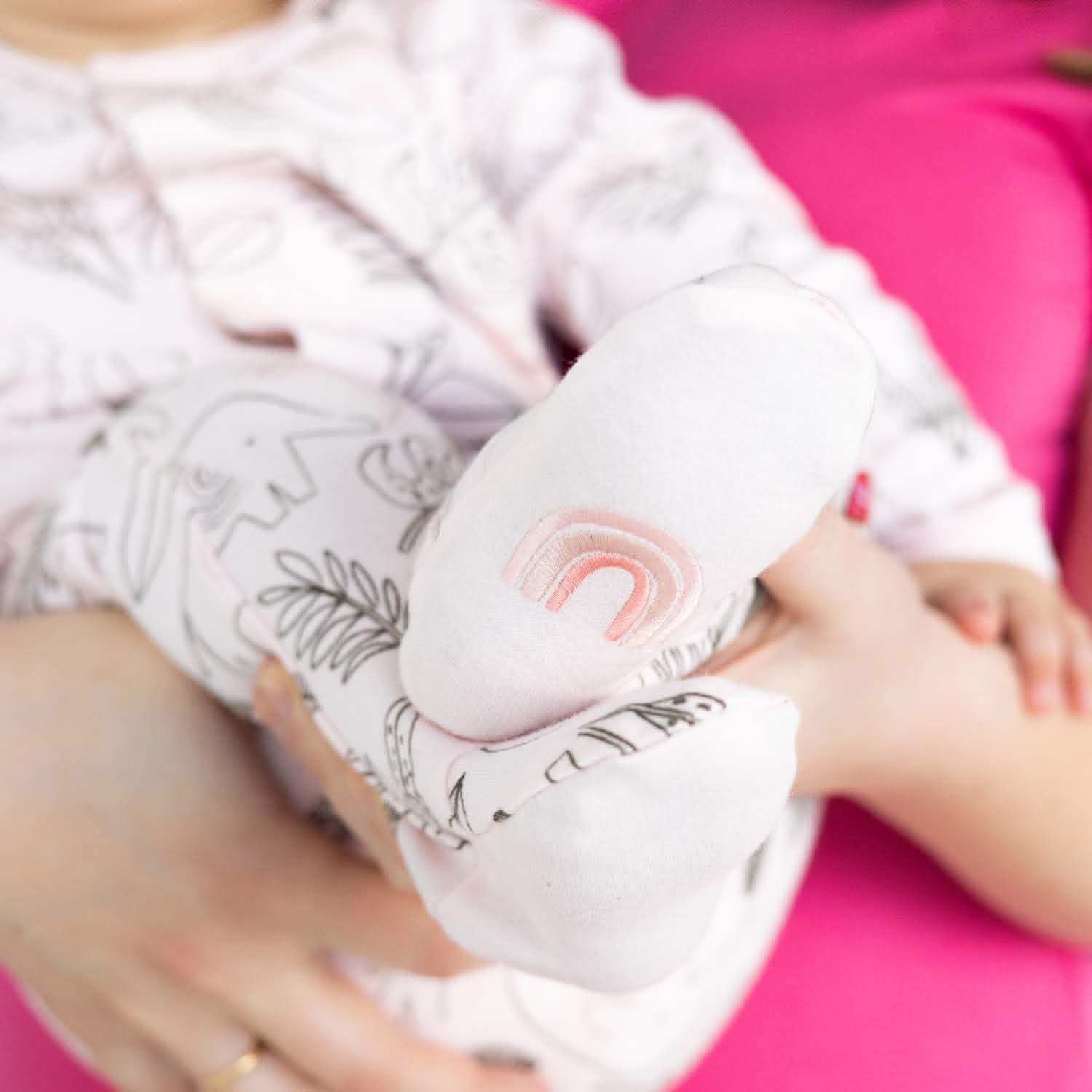 ellie go lucky pink organic cotton footie - re-loved - Image 3