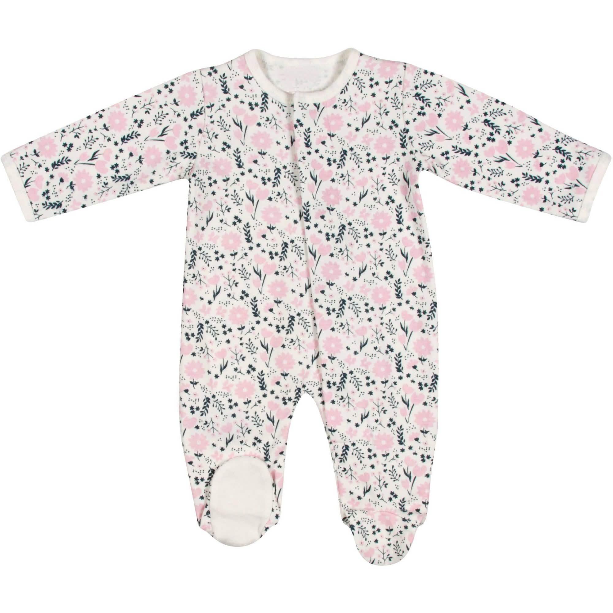 fall garden organic cotton magnetic footie - re-loved - Image 2