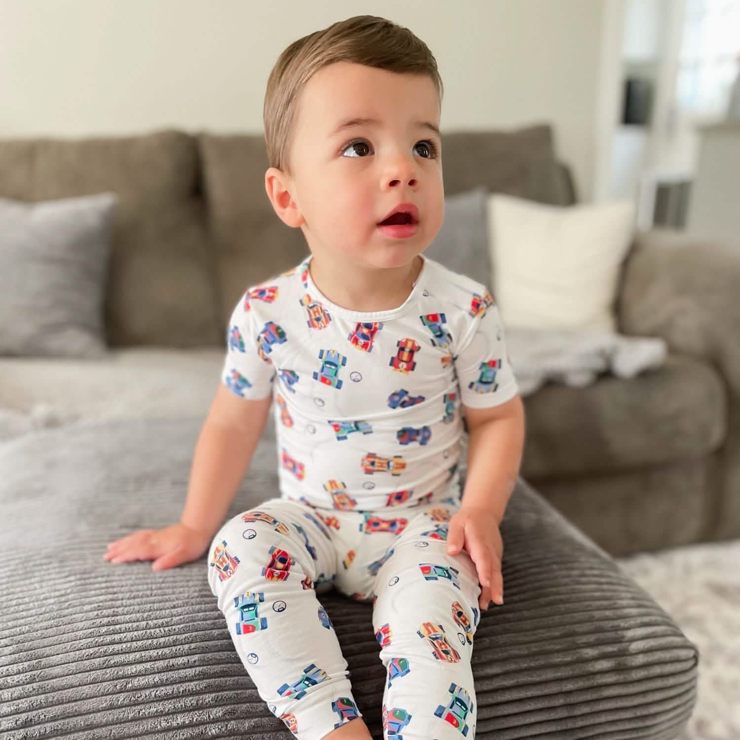 formula fun modal magnetic no drama pajama short sleeve set - re-loved - Image 3