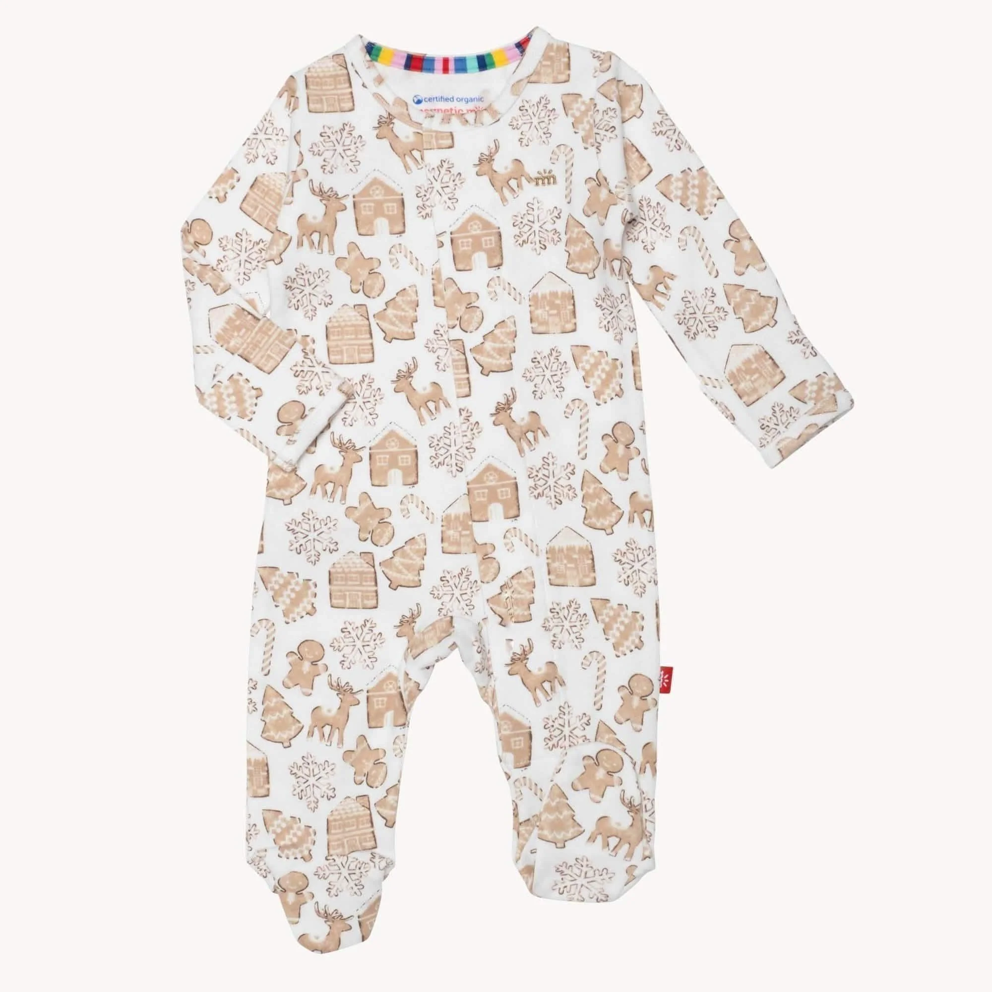 gingerbread lane organic cotton magnetic parents favorite footie - re-loved - Image 4