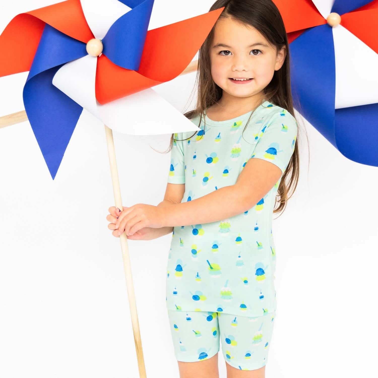 green sundae funday modal magnetic no drama pajama shortie set - re-loved - Image 4