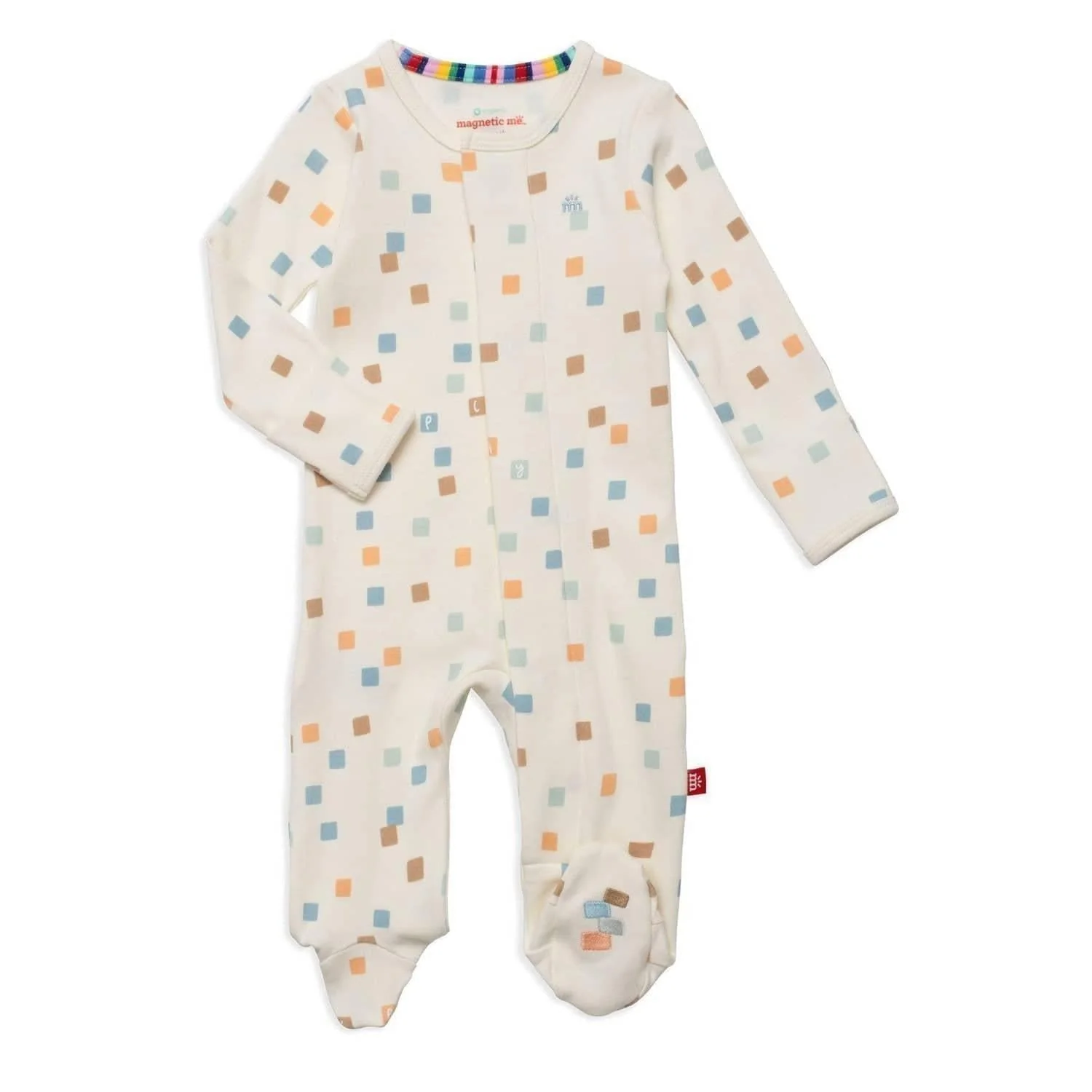 hip to be square organic cotton magnetic parent favorite footie - re-loved - Image 5