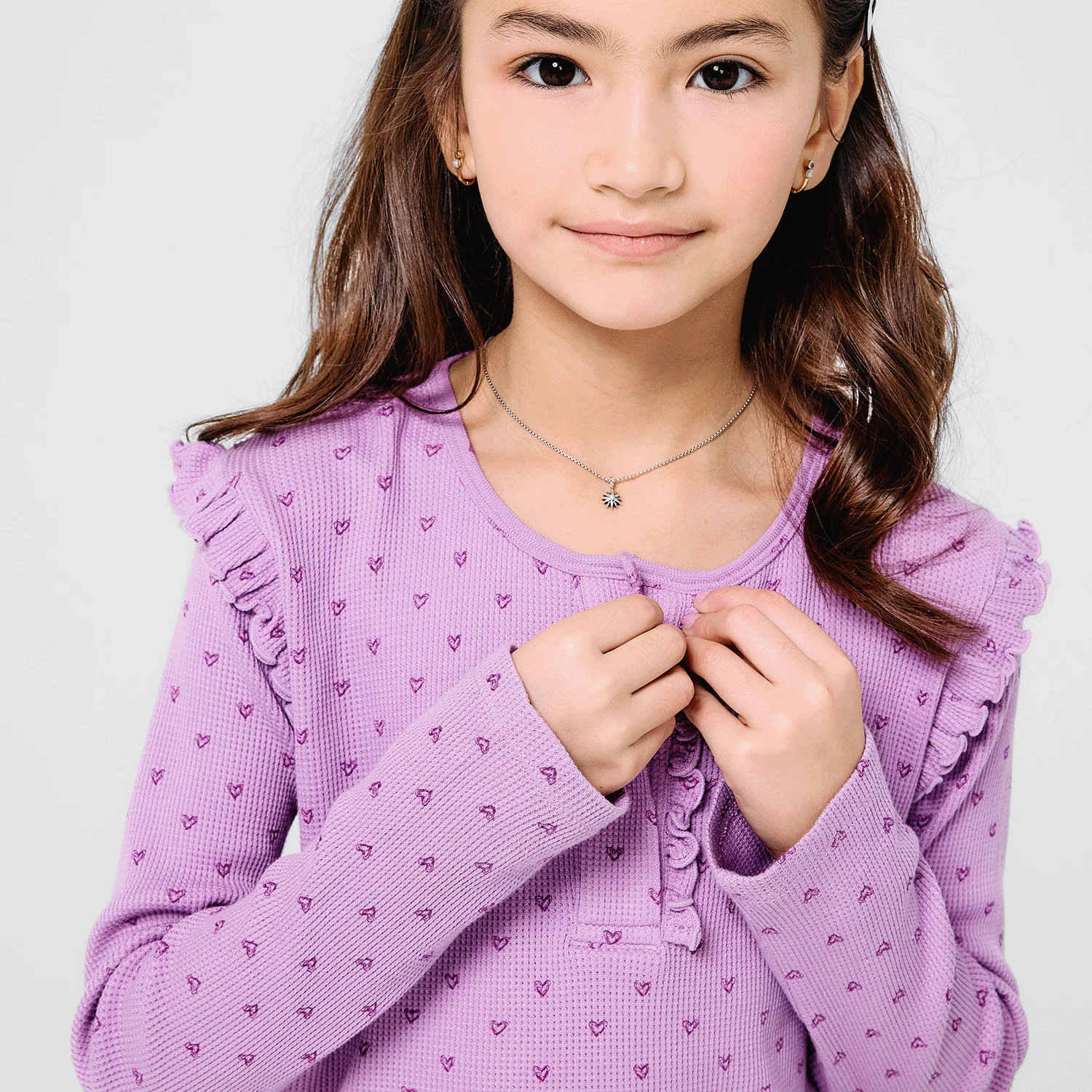 Magnetic Long Sleeve Shirt with Ruffle - Image 2