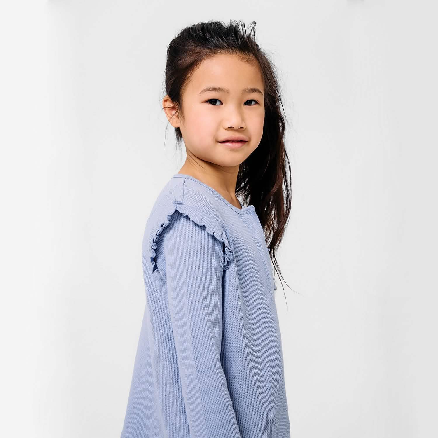 Magnetic Long Sleeve Shirt with Ruffle - Image 2