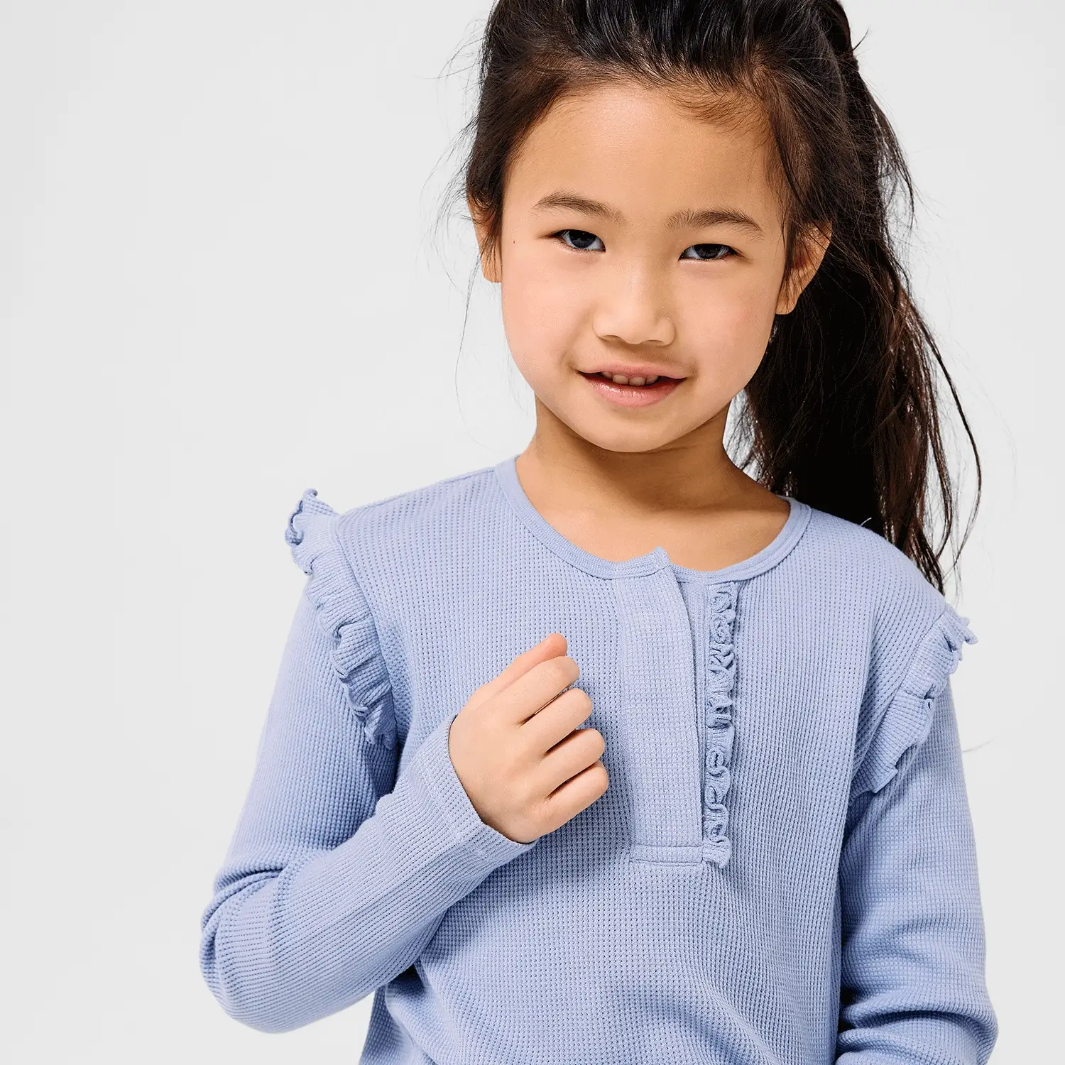 Magnetic Long Sleeve Shirt with Ruffle - Image 4