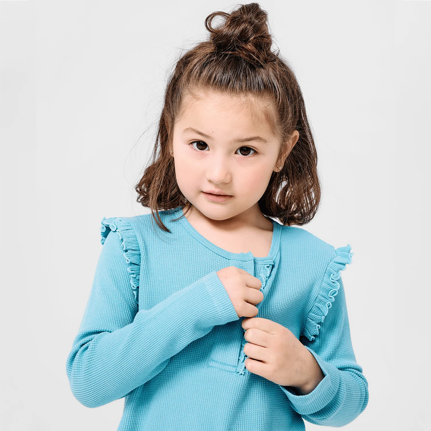 Magnetic Long Sleeve Shirt with Ruffle - Image 3