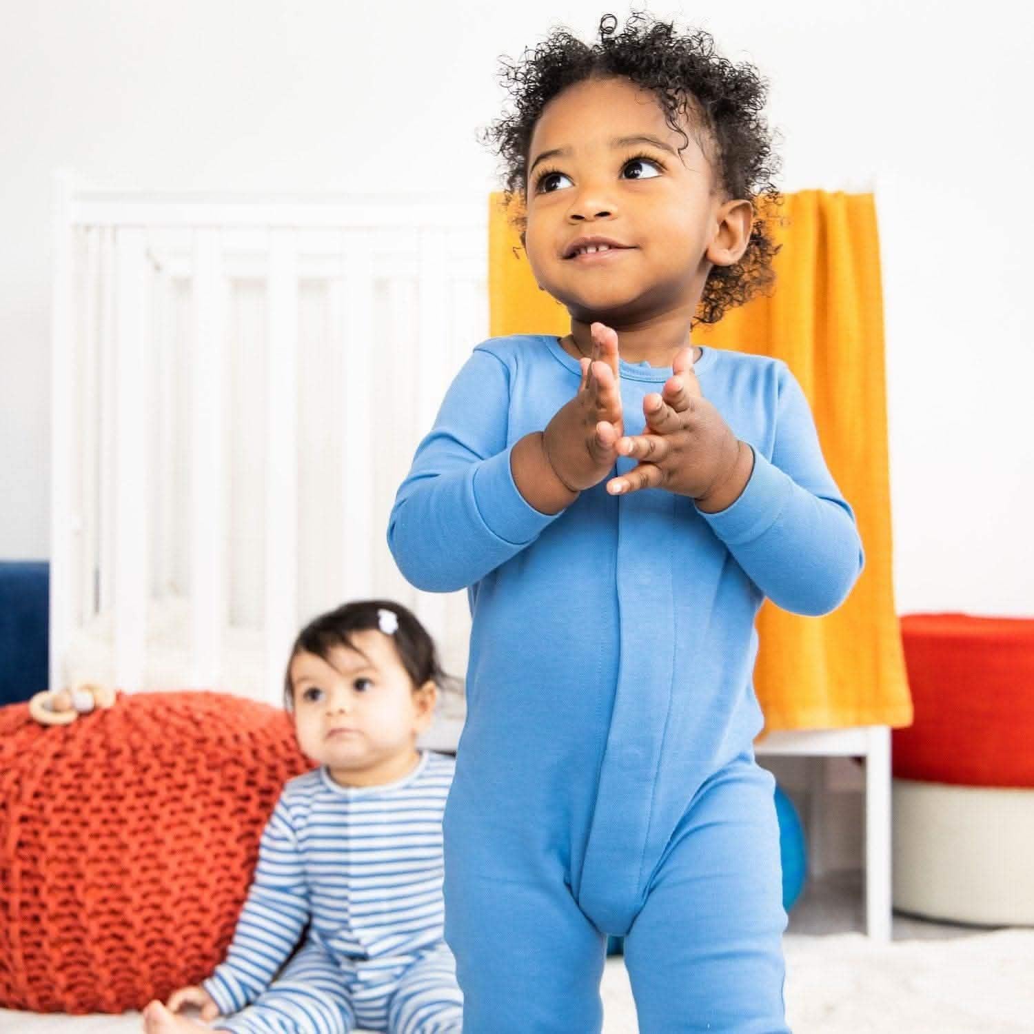 midnight river organic cotton magnetic parent favorite footie - re-loved - Image 2