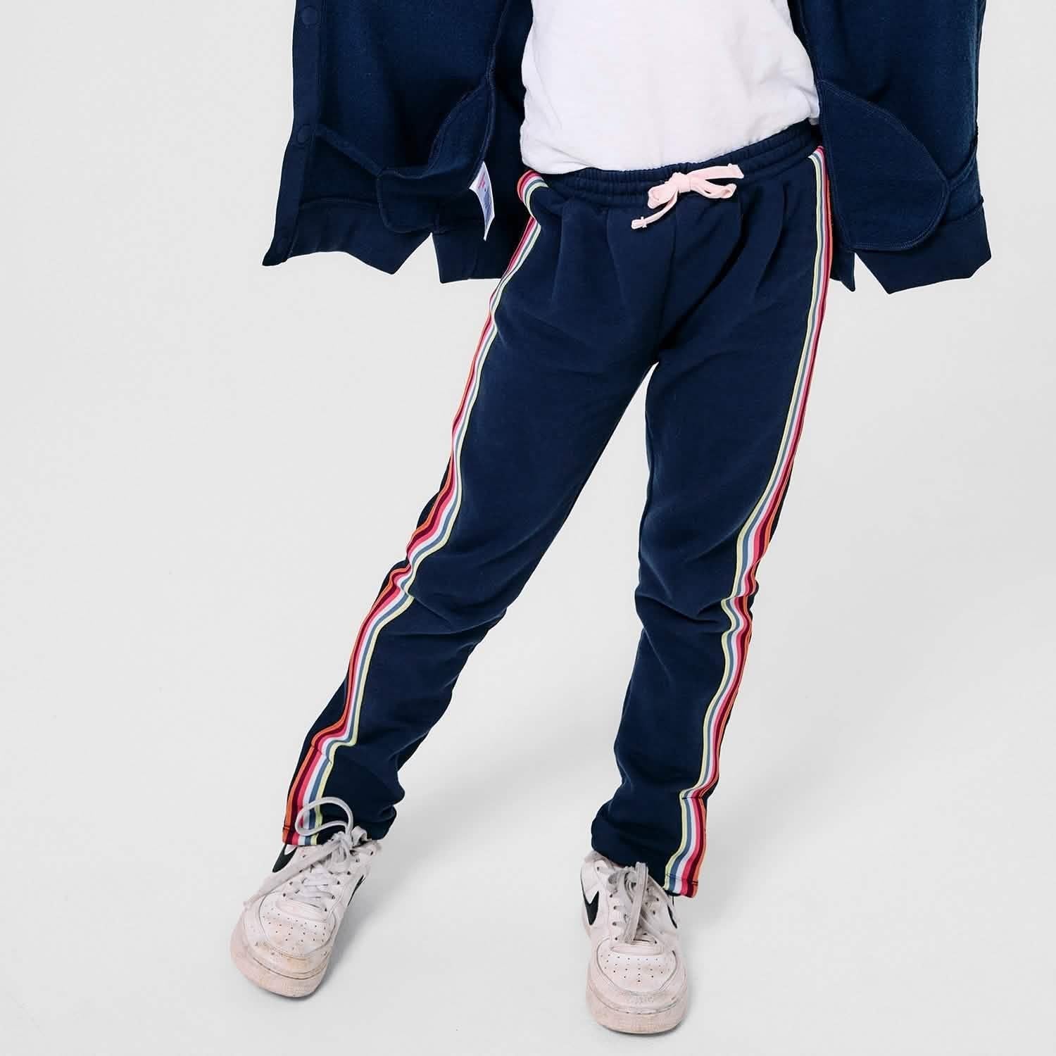 navy cotton magnetic track pant - re-loved - Image 4