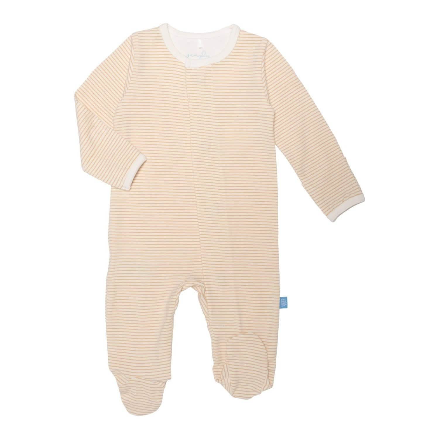 orange skinny stripe CloudStretch™ magnetic footie - re-loved - Image 2