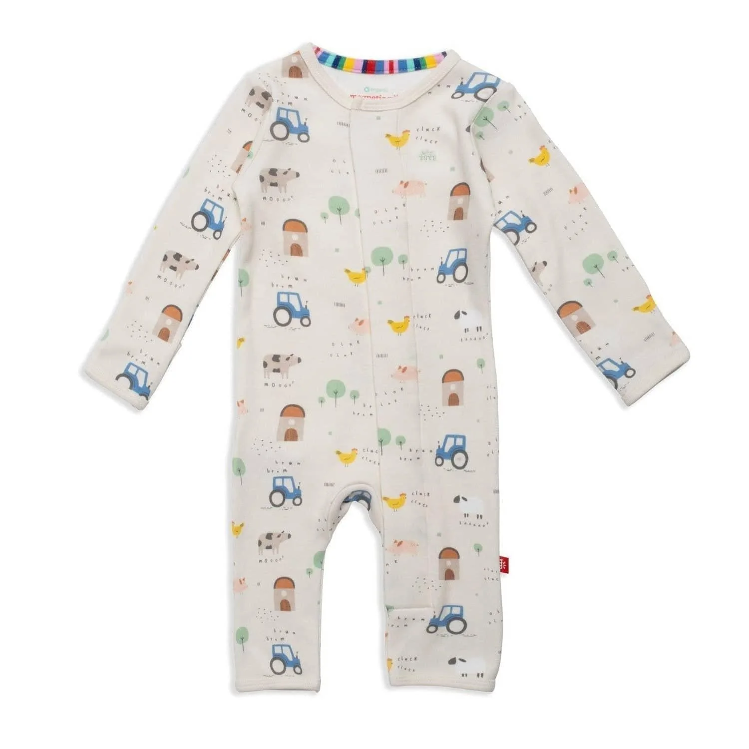 pasture bedtime organic cotton magnetic fuss free coverall - re-loved - Image 4
