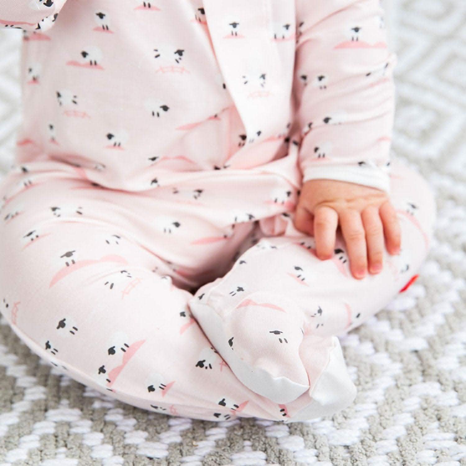 pink baa baa baby modal magnetic parent favorite footie - re-loved - Image 3