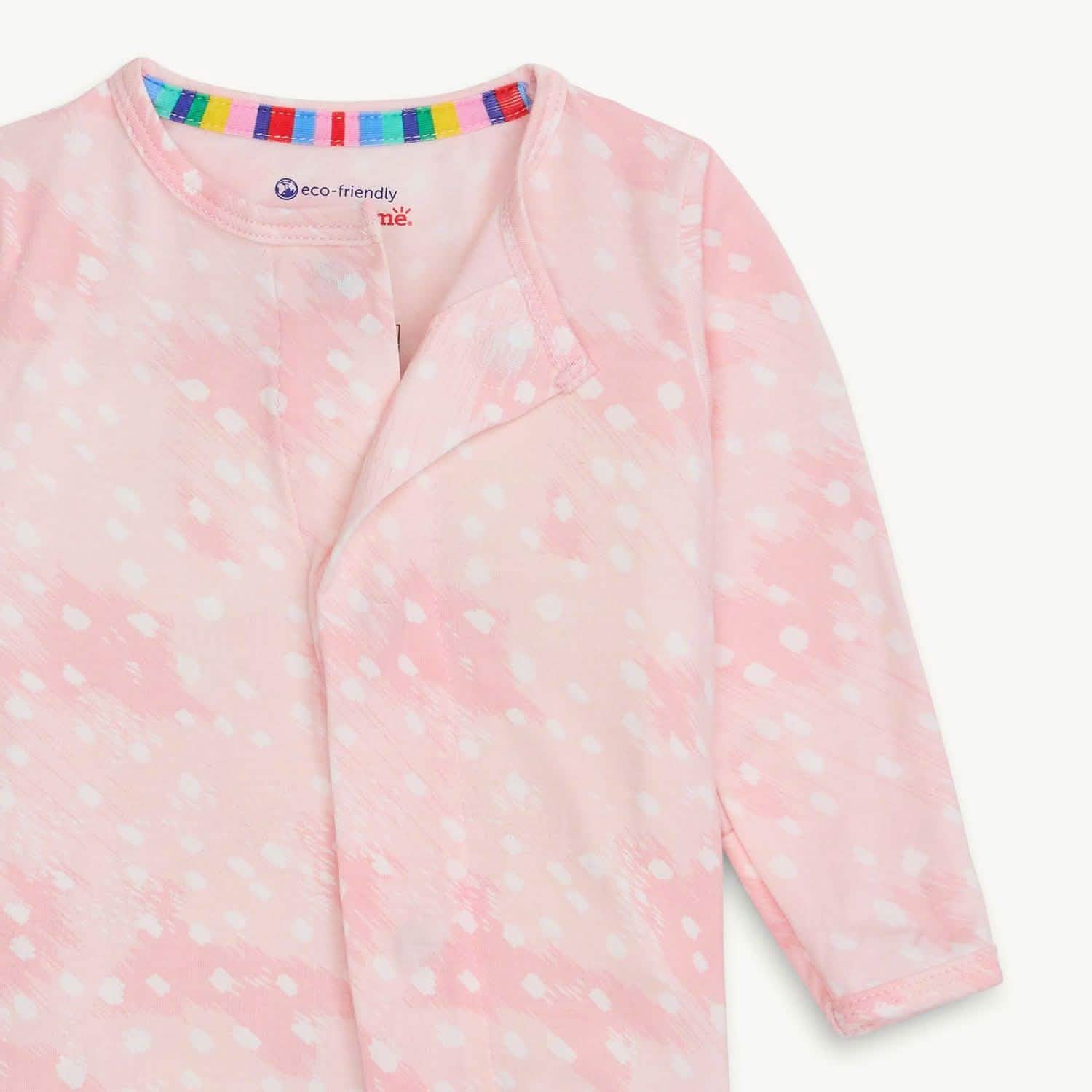 pink doeskin modal magnetic parent favorite footie - re-loved - Image 3