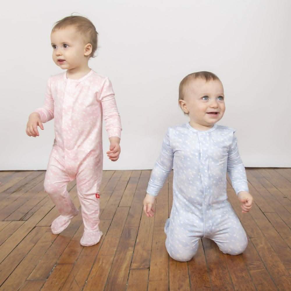 pink doeskin modal magnetic parent favorite footie - re-loved - Image 4