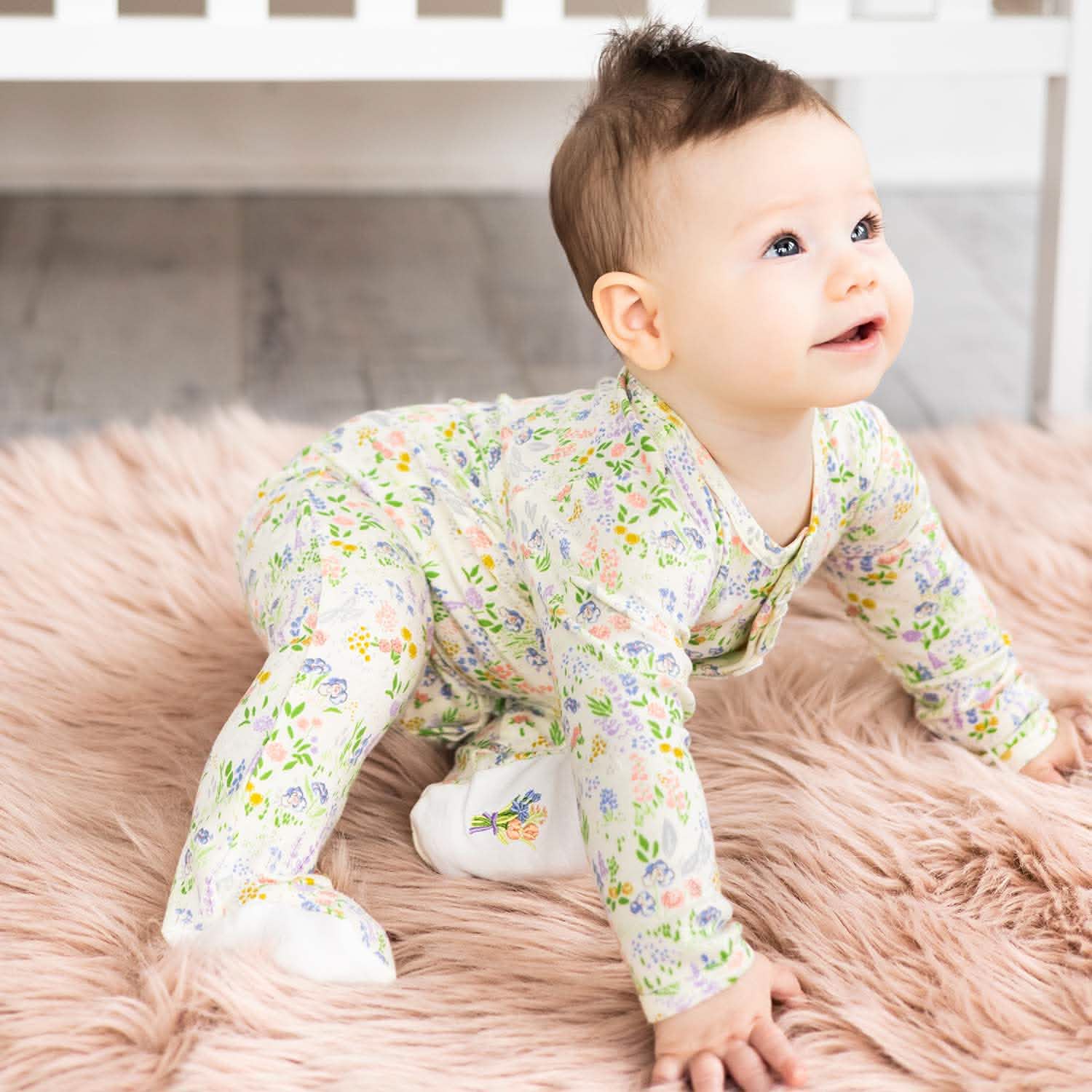 provence organic cotton magnetic footie - re-loved - Image 2