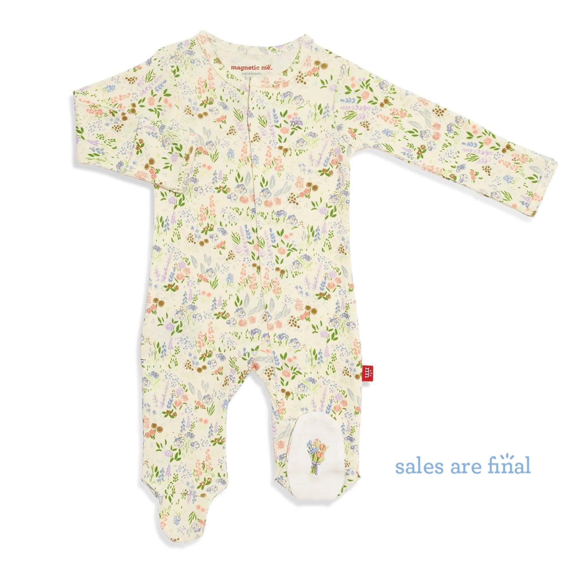 provence organic cotton magnetic footie - re-loved - Image 7