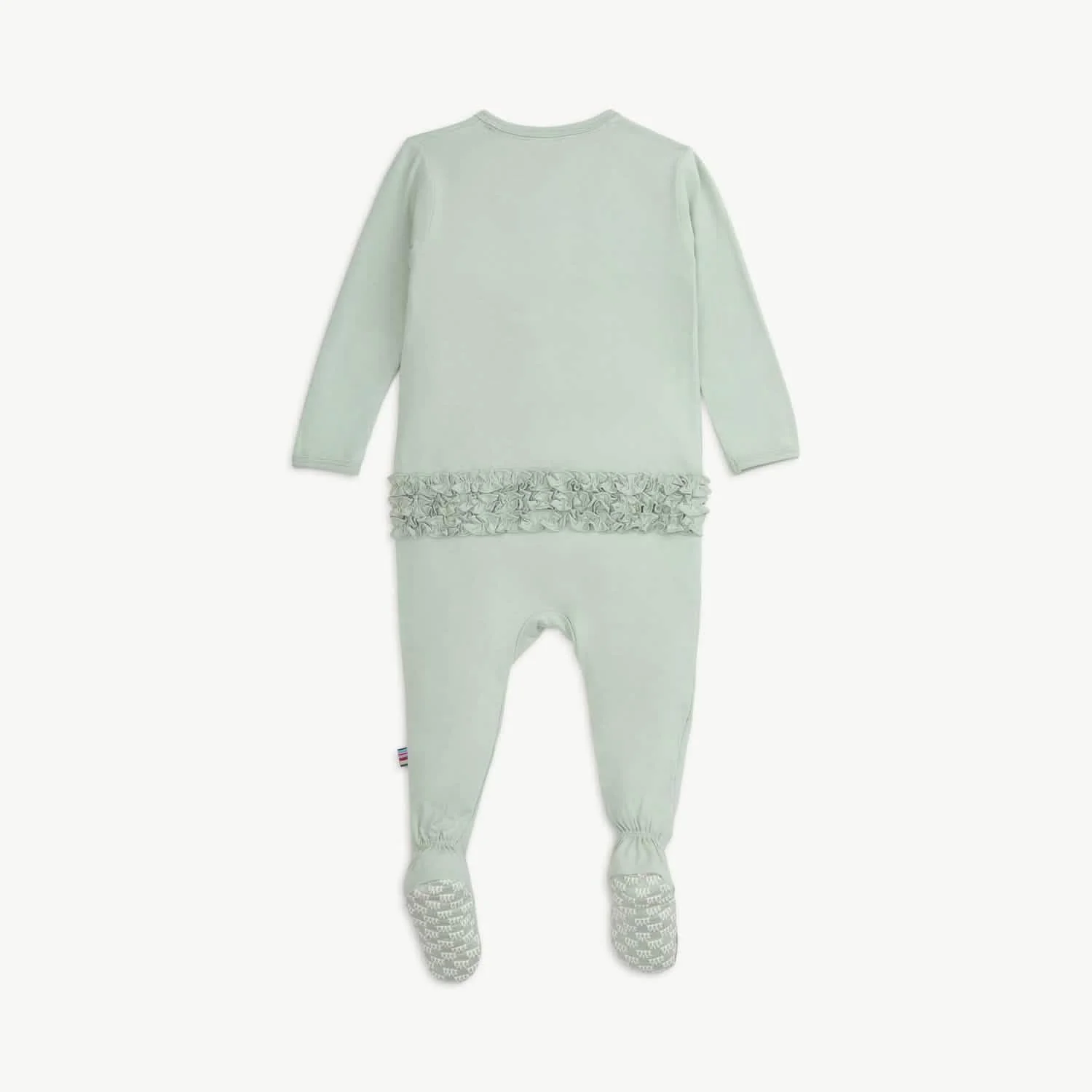 sea foam RightFit™ magnetic parent favorite footie with ruffles - re-loved - Image 4