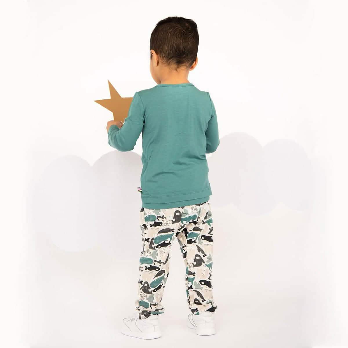 seas and greetings modal magnetic roll around long sleeve top + pant set - re-loved - Image 3