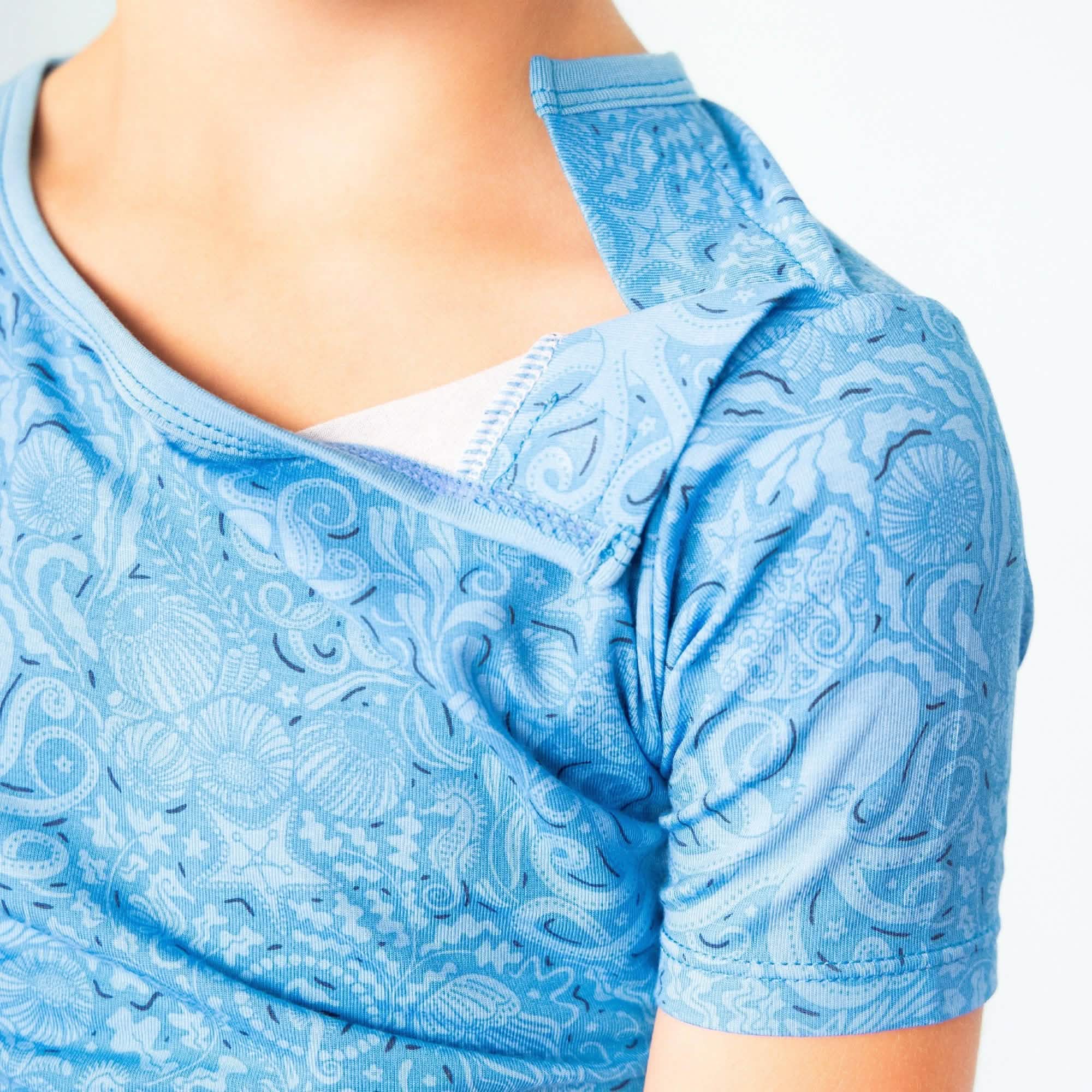 seas the day blue modal magnetic no drama pajama shortie set - re-loved - Image 3