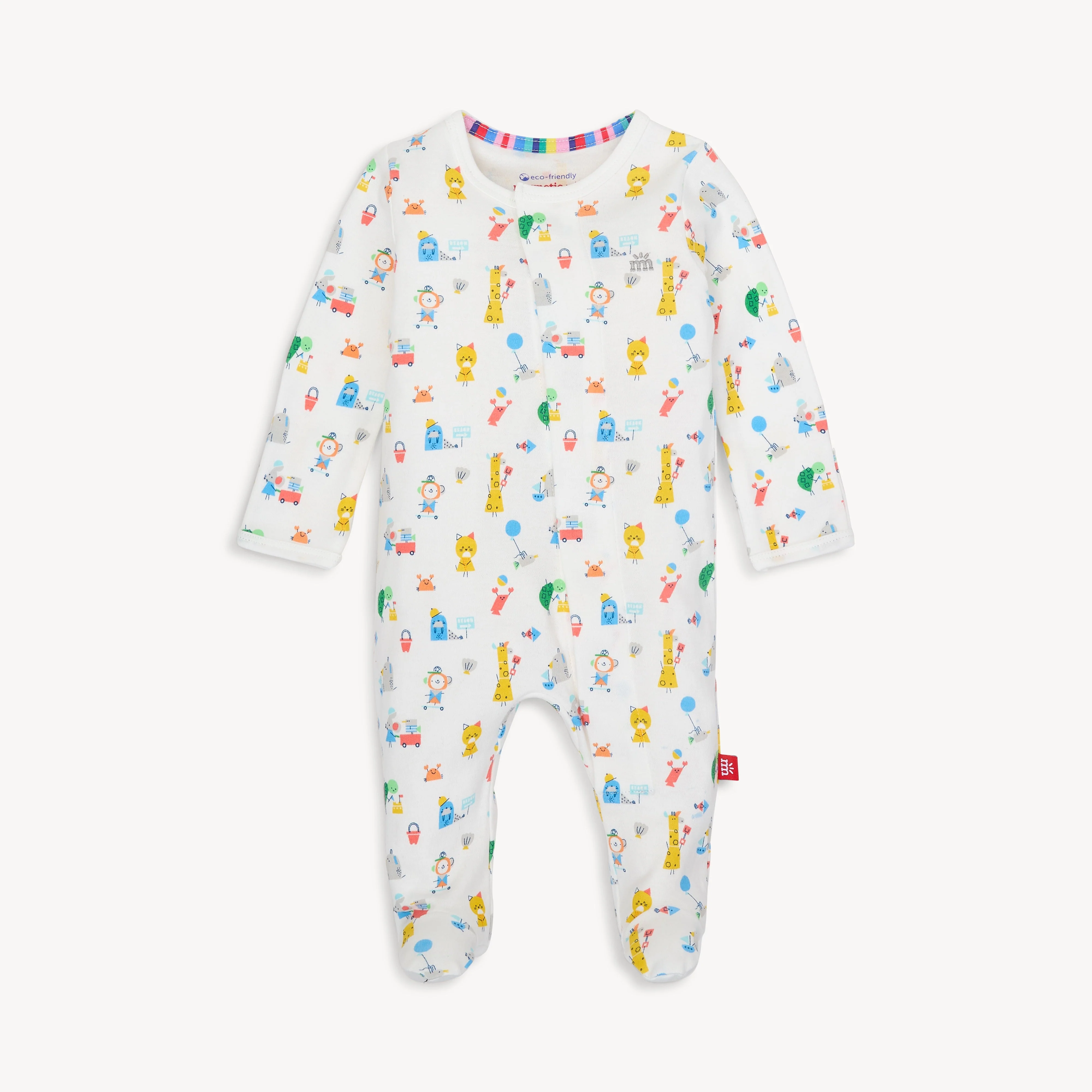 seaside sand squad organic cotton magnetic parent favorite footie - re-loved - Image 5