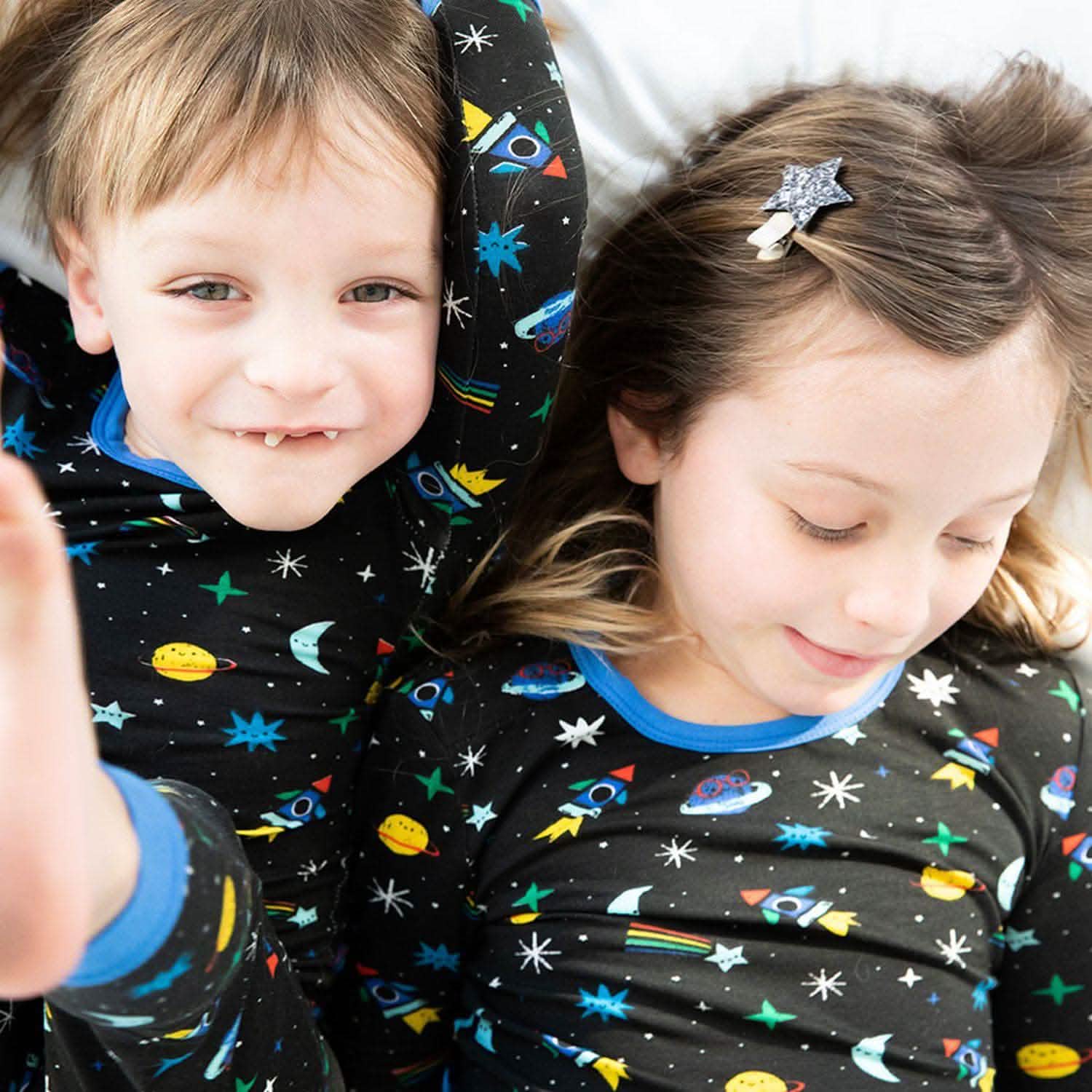 space chase modal magnetic toddler and kids pajama set - re-loved - Image 2