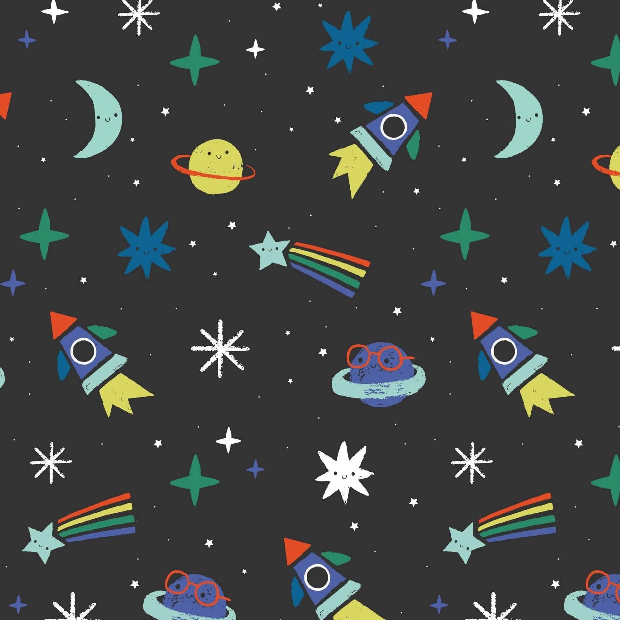 space chase modal magnetic toddler and kids pajama set - re-loved - Image 4