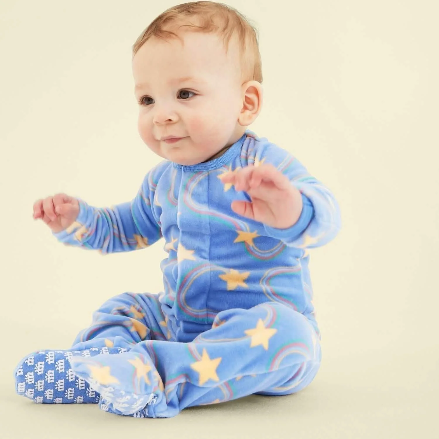 starry nights velour magnetic parent favorite footie - re-loved - Image 2
