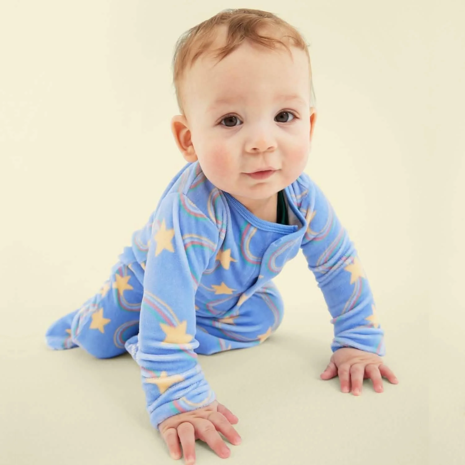 starry nights velour magnetic parent favorite footie - re-loved - Image 3