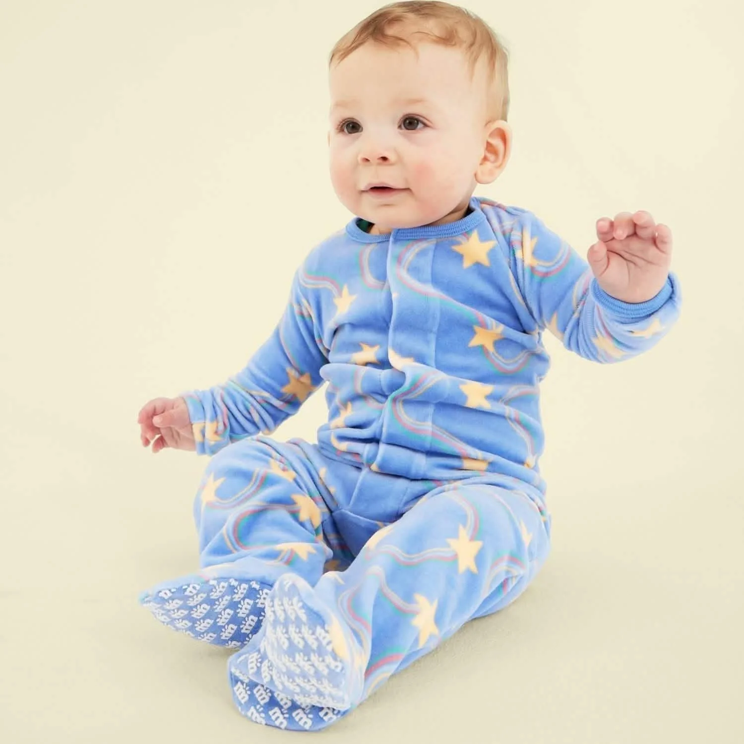 starry nights velour magnetic parent favorite footie - re-loved - Image 5