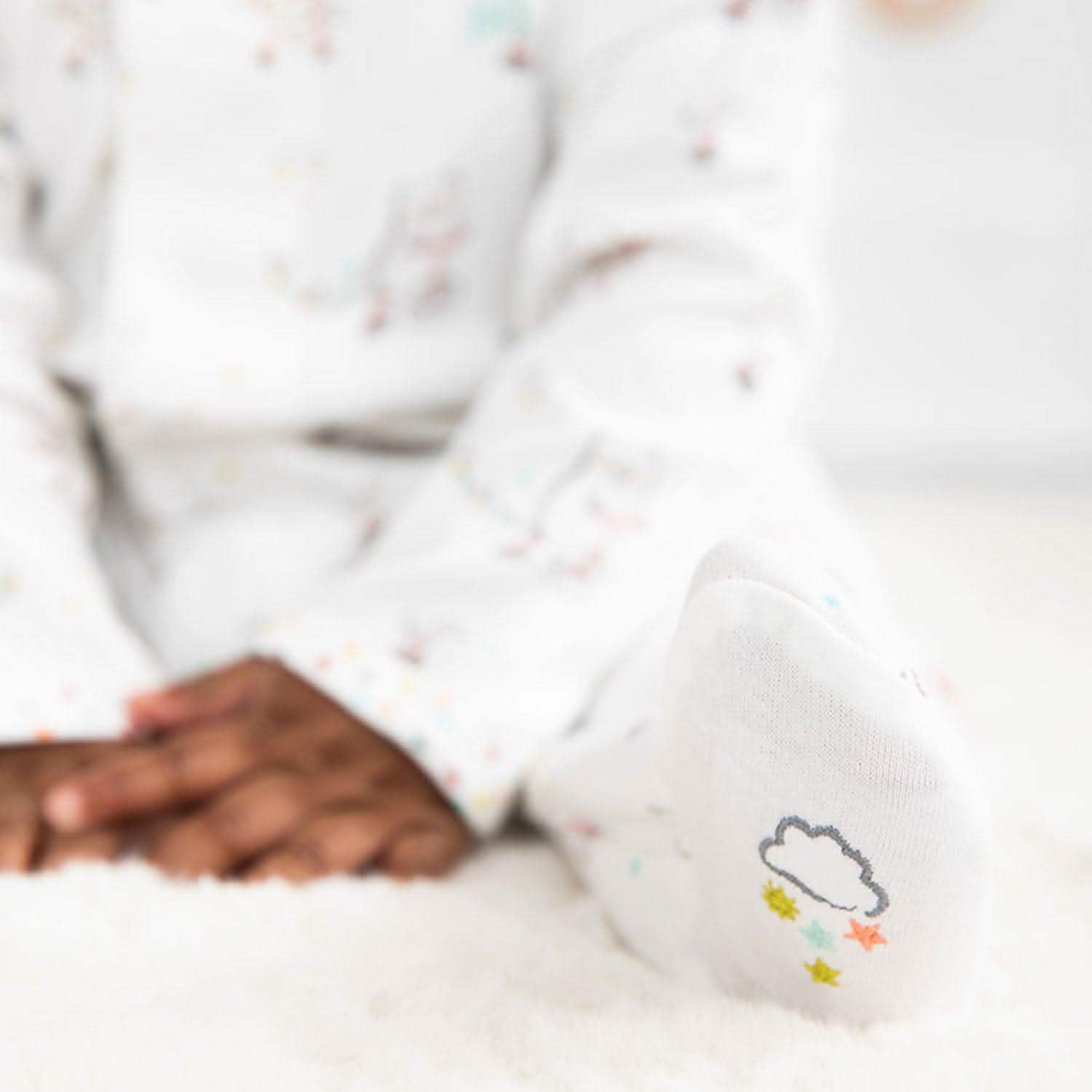 welcome baby organic cotton magnetic footie - re-loved - Image 2