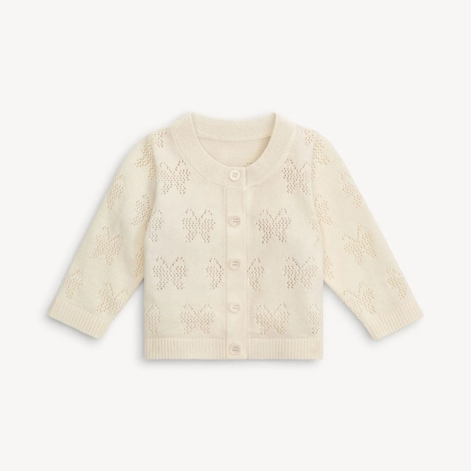 white cotton magnetic cardigan - re-loved - Image 3