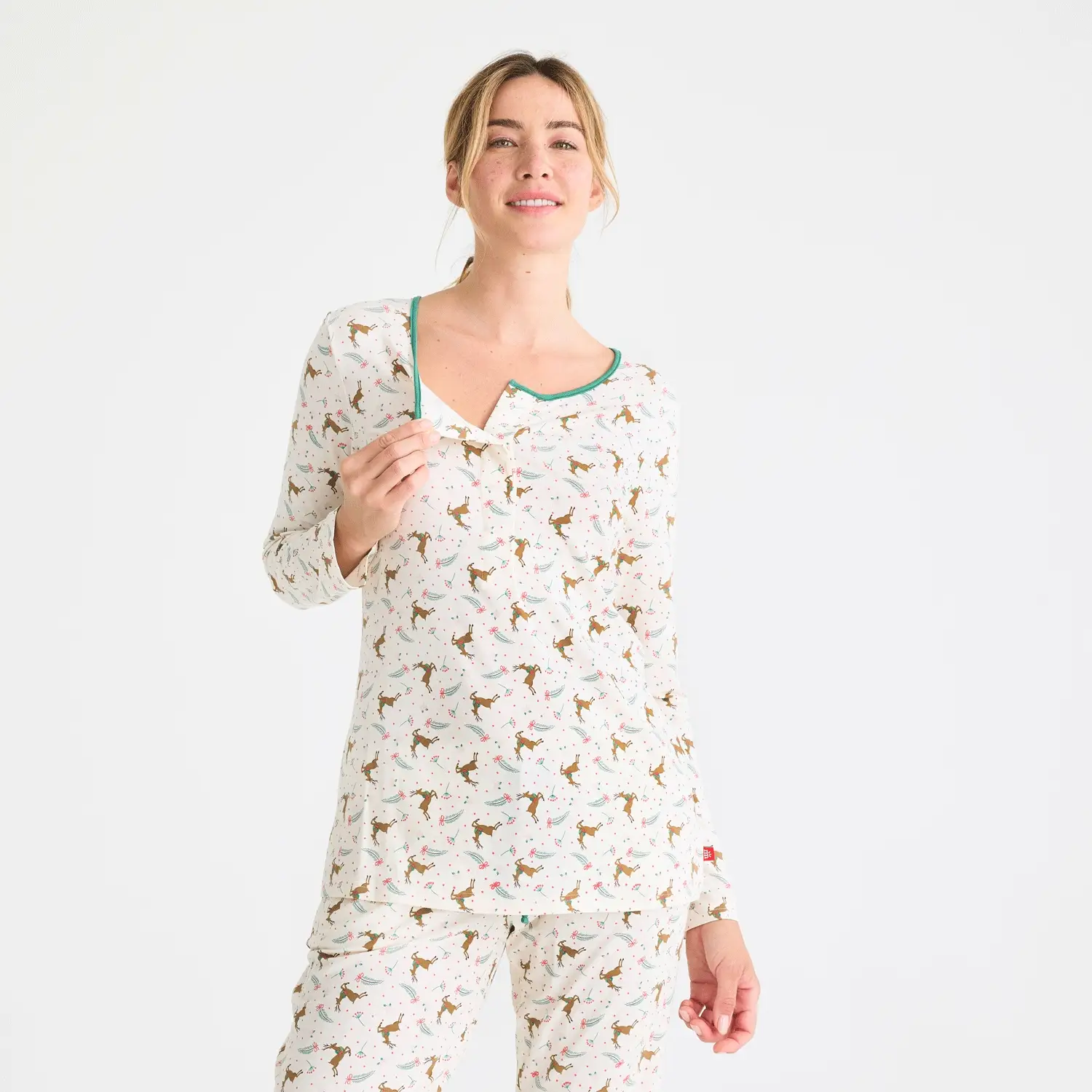 women's merry and bright modal magnetic long sleeve jogger set - re-loved - Image 6