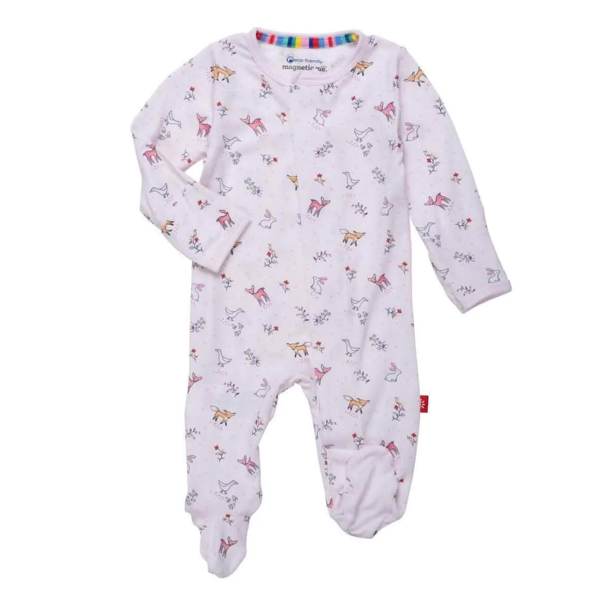 woodsy tale modal magnetic parent favorite footie | pink - re-loved - Image 4