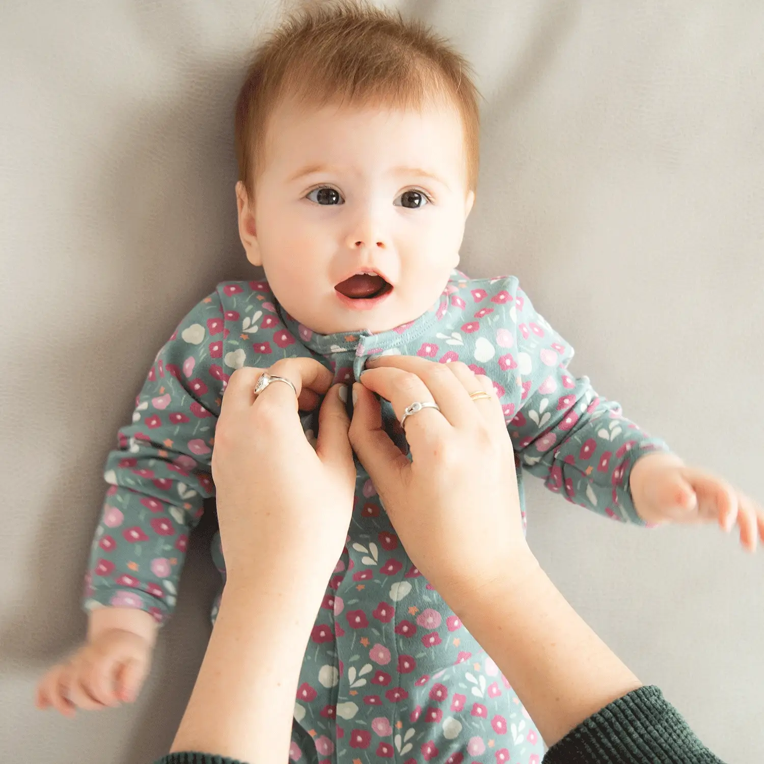 wren organic cotton magnetic parent favorite footie - re-loved - Image 2